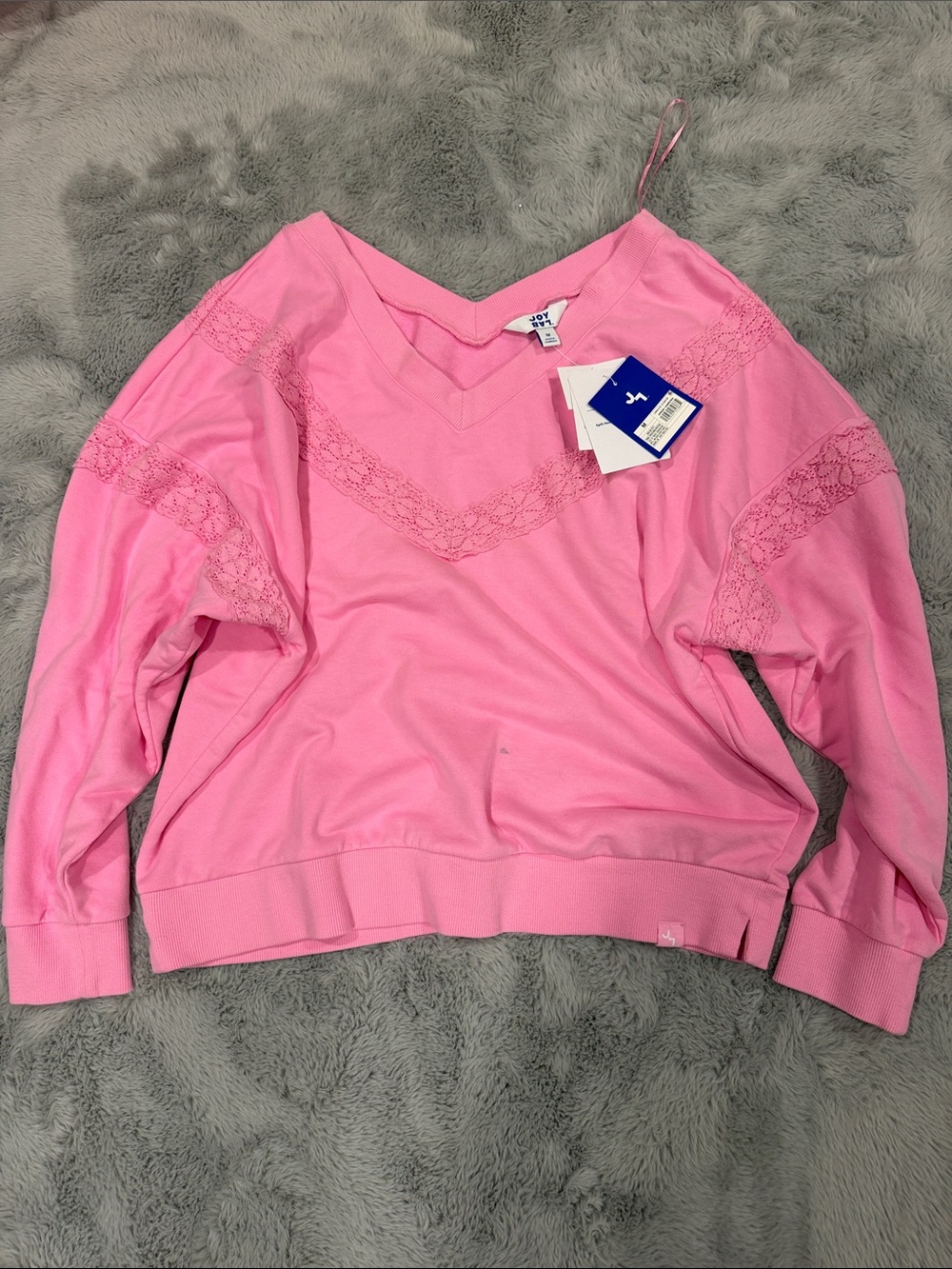 Joylab pink v-neck sweatshirt -medium
